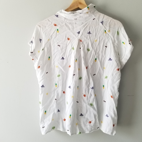 Rails Anthro Chase Beach Day Button Front Shirt Small - Picture 10 of 11